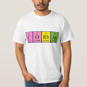 Corbin Namen-Shirt periodischer Tabelle T-Shirt