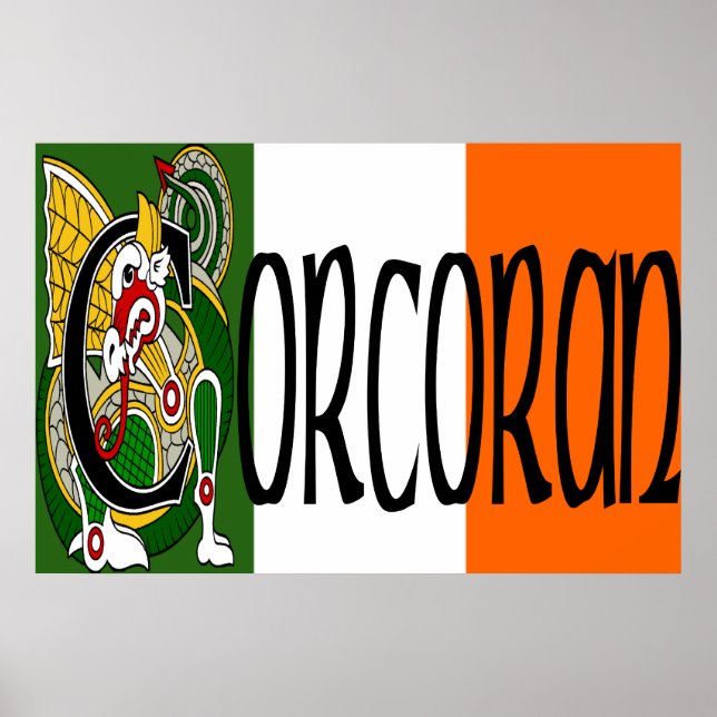 Corcoran Celtic Dragon Print Poster (Vorne)