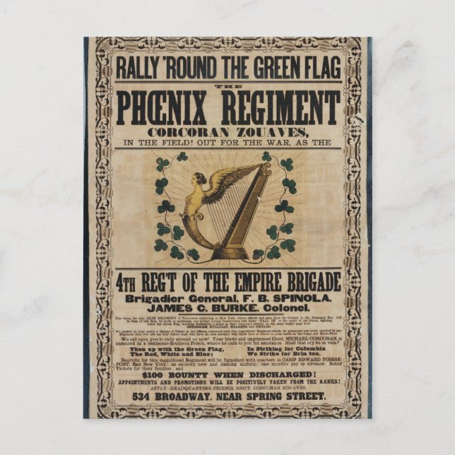 Corcoran Zouaves Postkarte (Vorderseite)