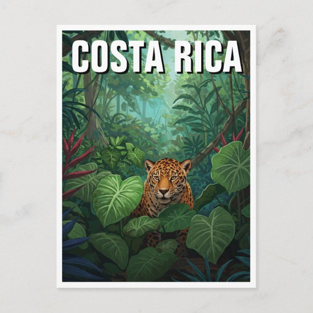 Corcovado Nationalpark Costa Rica Jaguar Postkarte (Vorderseite)