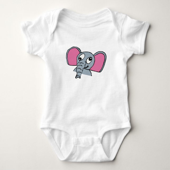 Cordelia Elephant Baby One-sie Baby Bodysuit Baby Strampler (Vorderseite)