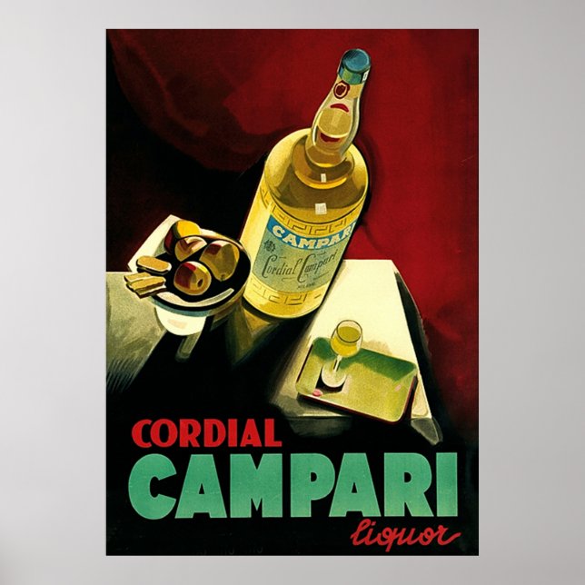 Cordial Liqour ~ Vintage Alkoholwerbung. Poster (Vorne)