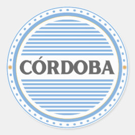 Córdoba City Pride Emblem – Argentinische Identitä Runder Aufkleber