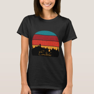 Cordoba Skyline Retro Sonnenuntergang Reise T-Shirt