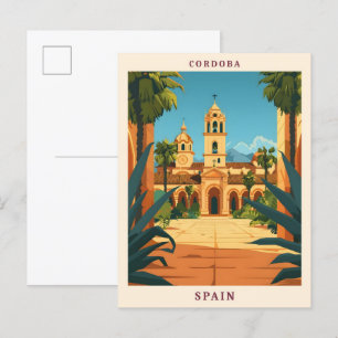 Cordoba Spanien Elegante Kunst Vintage Reise Postkarte