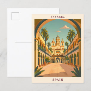 Cordoba Spanien Elegante Vintage Reise Postkarte