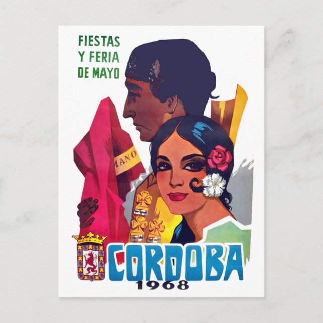 Cordoba, Spanien, Festspielpaar, Jahrgang Postkarte (Vorderseite)