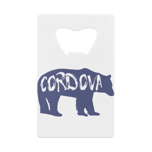 Cordova Alaska Bear Geldbeutel Flaschenöffner (Vorderseite)