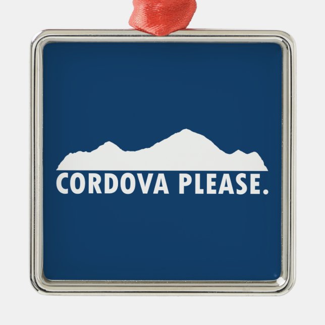 Cordova Alaska Bitte Ornament Aus Metall (Vorne)