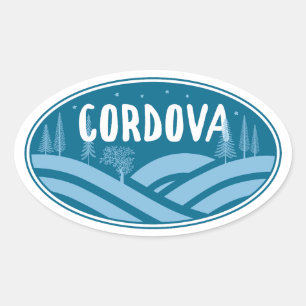 Cordova Alaska Outdoors Ovaler Aufkleber