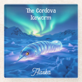 Cordova Iceworm Alaska Keepsake Souvenir  Glasuntersetzer