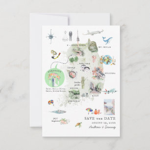 Corée Carte d'itinéraire de mariage de destinati