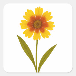 Coreopsis — Fröhlichkeit Quadratischer Aufkleber