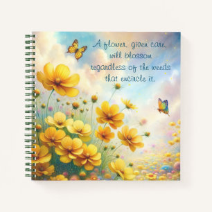 Coreopsis & Quote Notizbuch