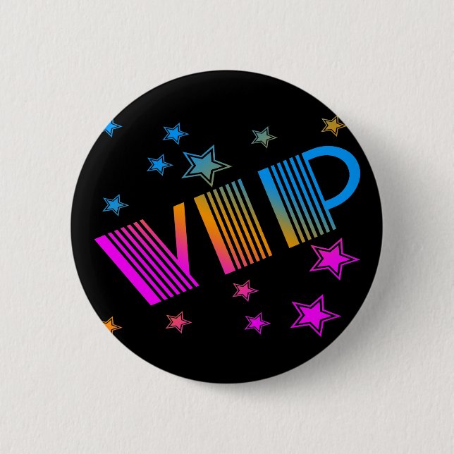 COREY TIGER 1980er RETRO VIP STARS Button (Vorderseite)
