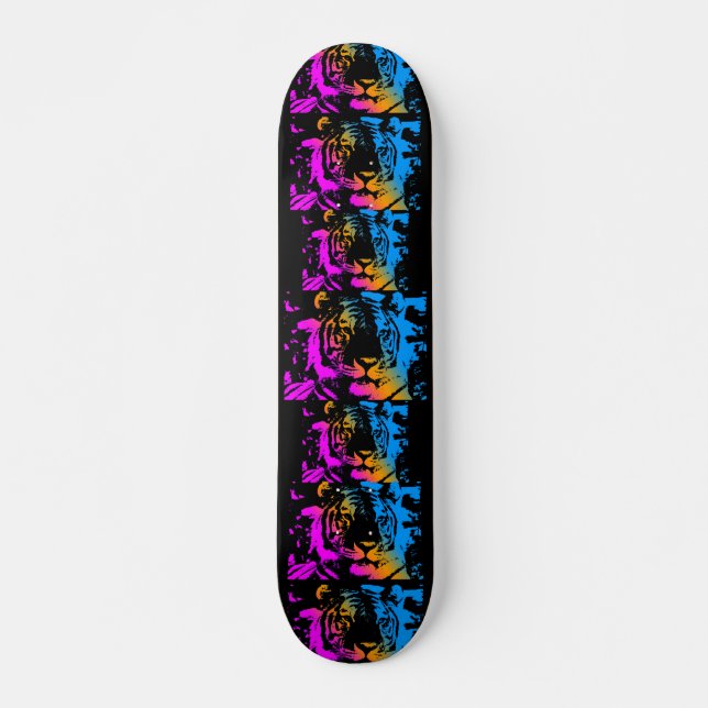 COREY TIGER 1980S TIGER FACE FARBEN SKATEBOARD (Vorne)