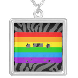 Corey Tiger 80er Cassette Tape Necklace Versilberte Kette