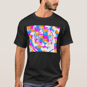 COREY TIGER 80er CHECKS TIGER GESICHT T-Shirt
