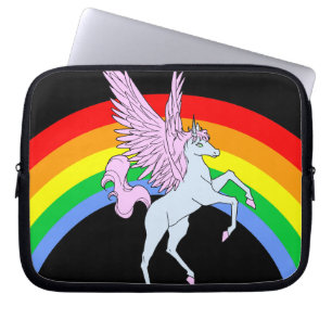 Corey Tiger 80er Einhorn Regenbogen Laptopschutzhülle