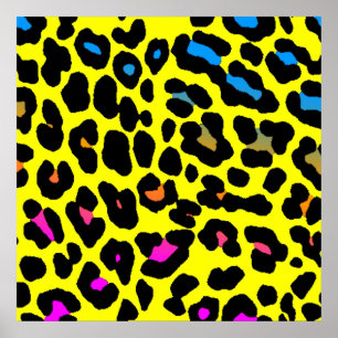 Corey Tiger 80er Leopard Spots (Gelb) Poster