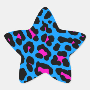 Corey Tiger-80er Leopard-Stellen (blau) Stern-Aufkleber