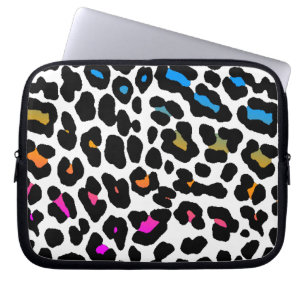 Corey Tiger 80er Neon Leopard Print Laptopschutzhülle