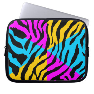 Corey Tiger 80er Neon-Tiger-Print Laptopschutzhülle