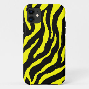 Corey Tiger 80er Neon Tiger Streifen (gelb) iPhone 11 Hülle