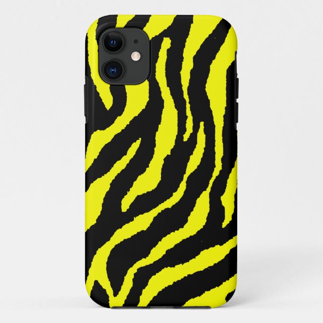 Corey Tiger 80er Neon Tiger Streifen (gelb) Case-Mate iPhone Hülle (Rückseite)