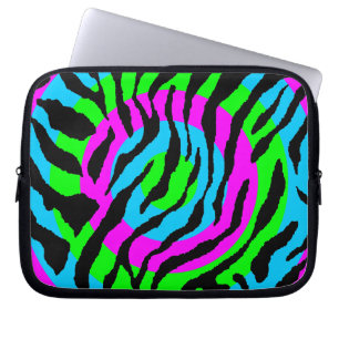 Corey Tiger 80er Neon-Tigerdruck Laptopschutzhülle