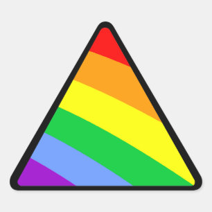 Corey Tiger-80er Regenbogen-Dreieck Dreieckiger Aufkleber