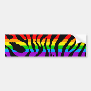 Corey Tiger 80er Regenbogen-Tigerstreifen Autoaufkleber