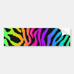Corey Tiger 80er Regenbogen-Tigerstreifen Autoaufkleber