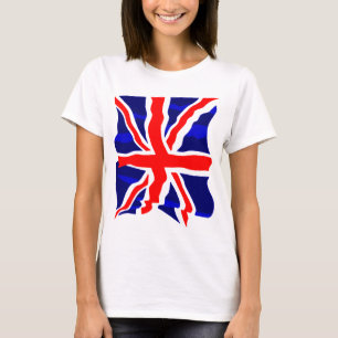 Corey Tiger-80er Retro BRITISCHE britische Flagge T-Shirt
