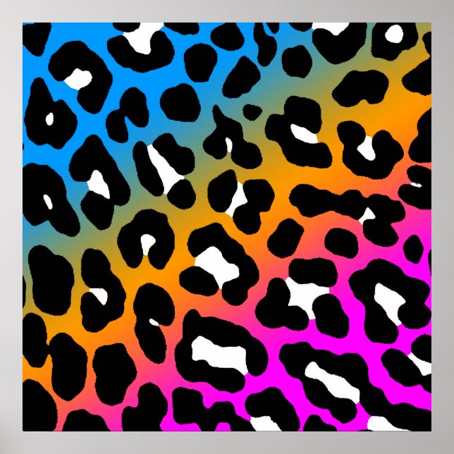 Corey Tiger 80er Retro Leopard Muster Poster (Vorne)