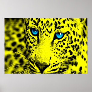 Corey Tiger 80er Retro Leopard Poster