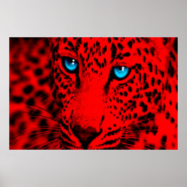 Corey Tiger 80er Retro Leopard Poster