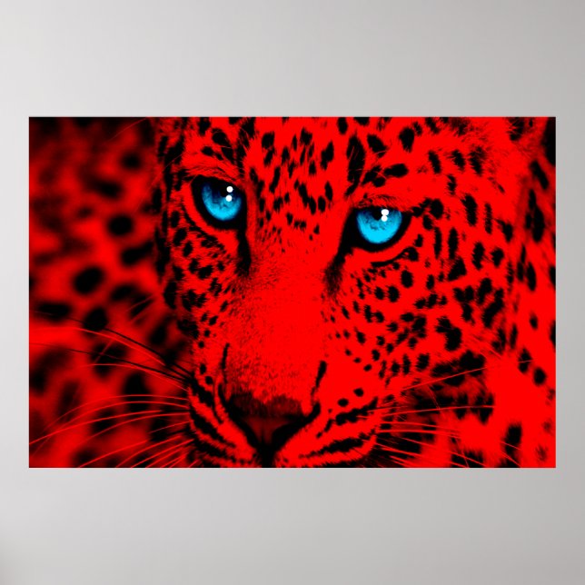 Corey Tiger 80er Retro Leopard Poster (Vorne)