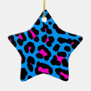 Corey Tiger 80er Retro Leopard Print Star Ornament