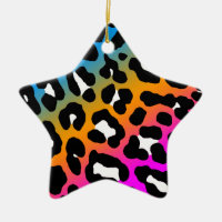 Corey Tiger 80er Retro Leopard Print Star Ornament
