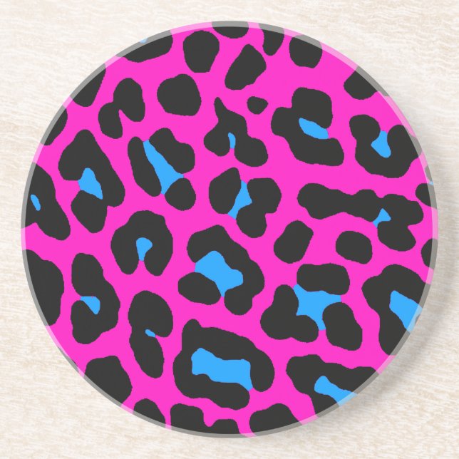 Corey Tiger 80er Retro Leopard Spots Muster Untersetzer (Vorne)