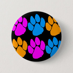 COREY TIGER-80er RETRO MEHRFARBENtiger-GREIFER Button