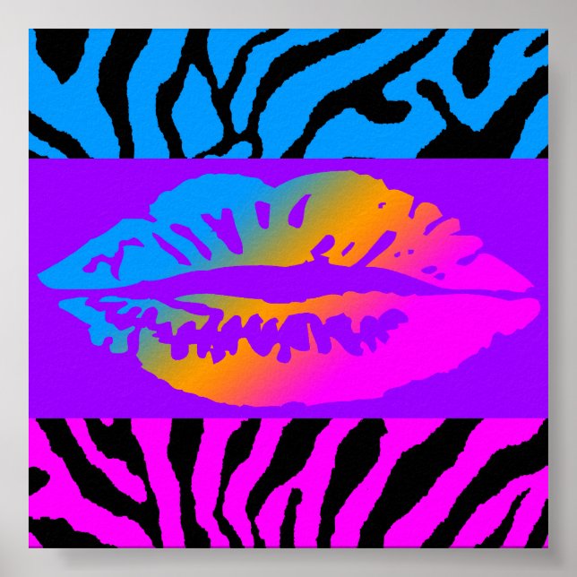 Corey Tiger 80er Retro Neon Lipno Poster (Vorne)