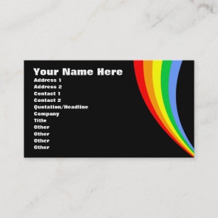 Corey Tiger 80er Retro-Regenbogen Visitenkarte