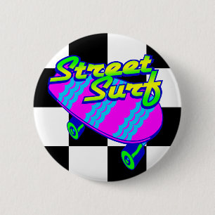 Corey Tiger-80er Retro Straßen-BrandungSkateboard Button