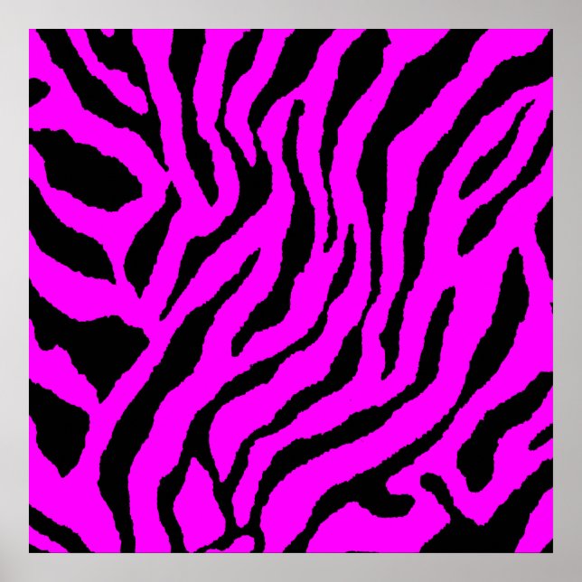 Corey Tiger 80er Retro Tiger Muster Poster (Vorne)