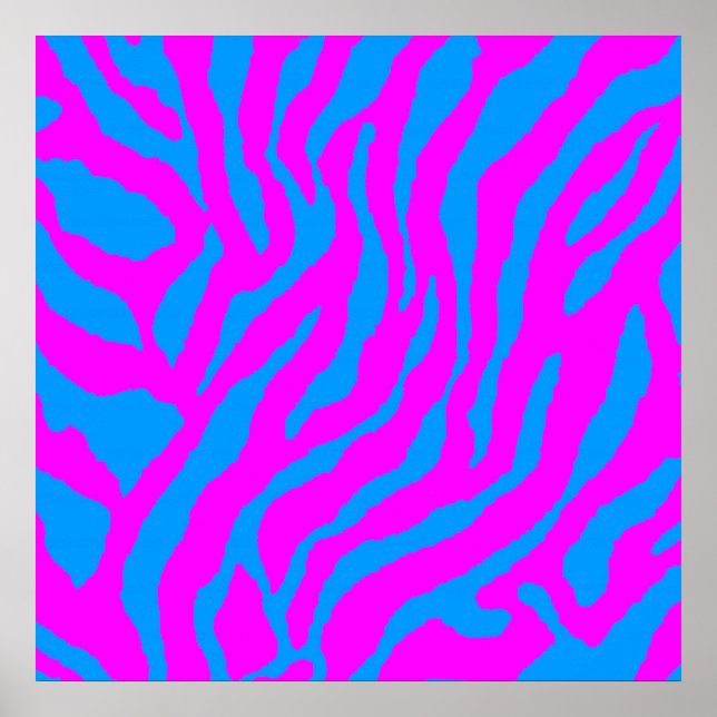 Corey Tiger 80er Retro Tiger Muster Poster (Vorne)