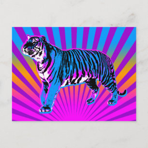 Corey Tiger 80er Retro Tiger Rising Sun Postkarte