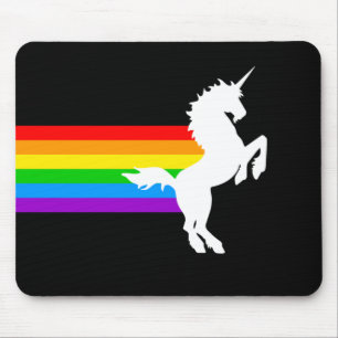 Corey Tiger 80er Retro Unicorn Rainbow Mousepad