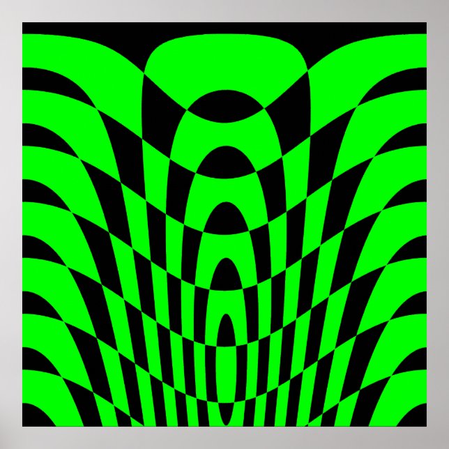 Corey Tiger 80er Vintag Op Art Poster (Vorne)